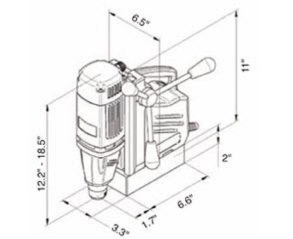 Single-Speed Portable Magnetic Drill