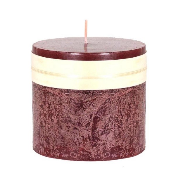 Wine Red Traditional Cylindrical Outdoor Pillar Candle