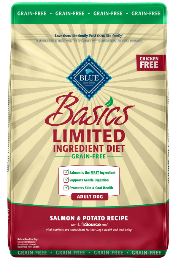 Blue Buffalo Basics Grain Free Adult Salmon and Potato Recipe Dry Dog Fo