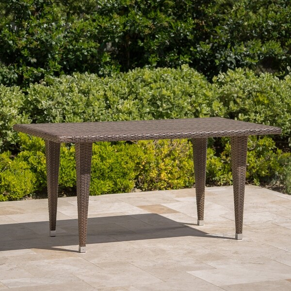 Dominica Outdoor Rectangle Wicker Dining Table (ONLY) by Christopher Knight Home