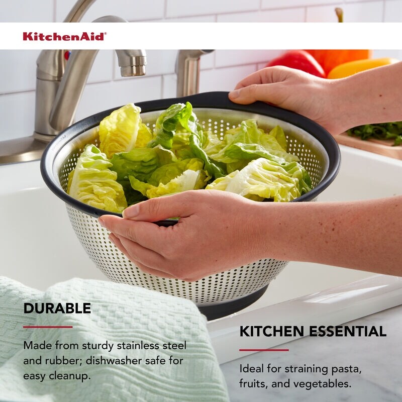 KitchenAid SS 5 qt Colander  Black