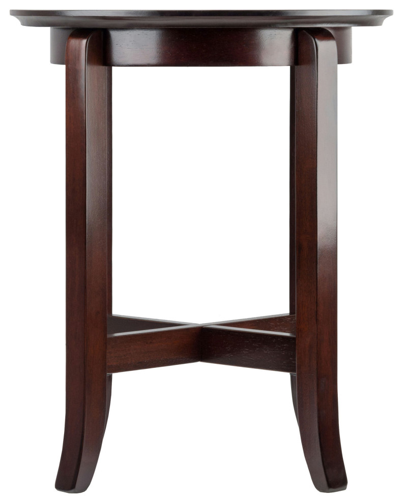 Toby Round Accent End Table  Espresso   Transitional   Side Tables And End Tables   by Morning Design Group  Inc  Houzz