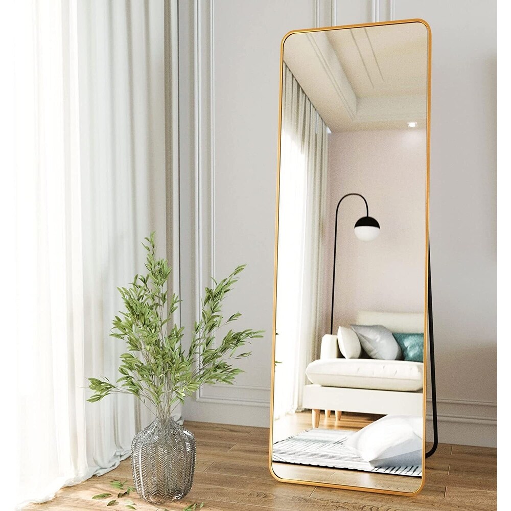64 x 21 Full Length Floor Mirror with Rounded Corners