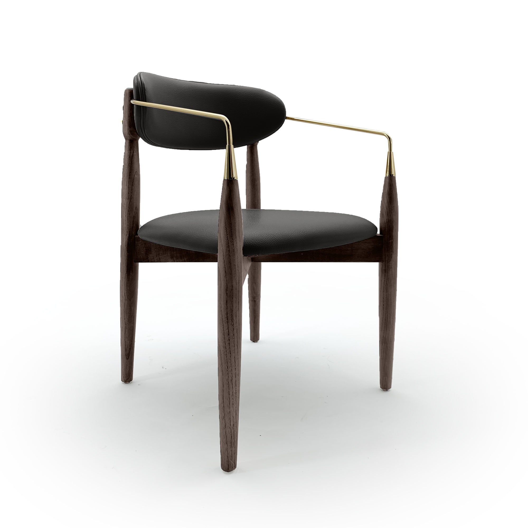 Monet Leather Chair Mon001-Walnut(0705)