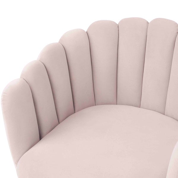 Doloris Mid-century Modern Light Velvet Upholstered Feather Side Chair