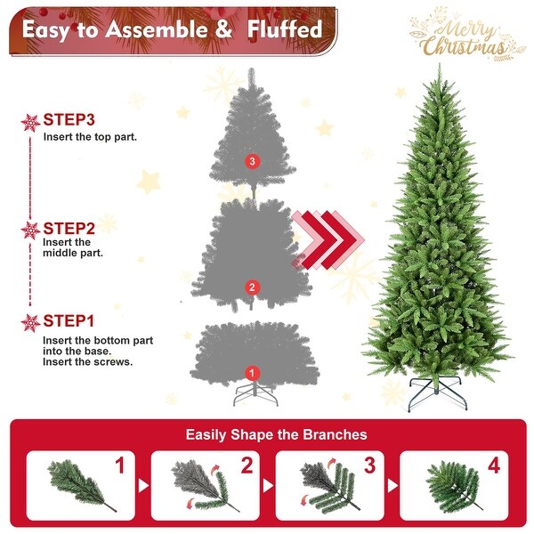 PE/PVC Mixed Automatic Christmas Tree with Metal Stand