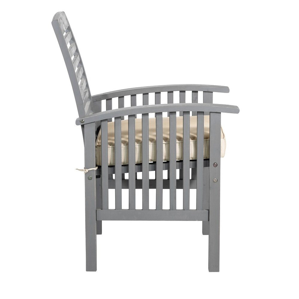 Middlebrook Surfside Acacia Wood Outdoor Chairs (Set of 2)