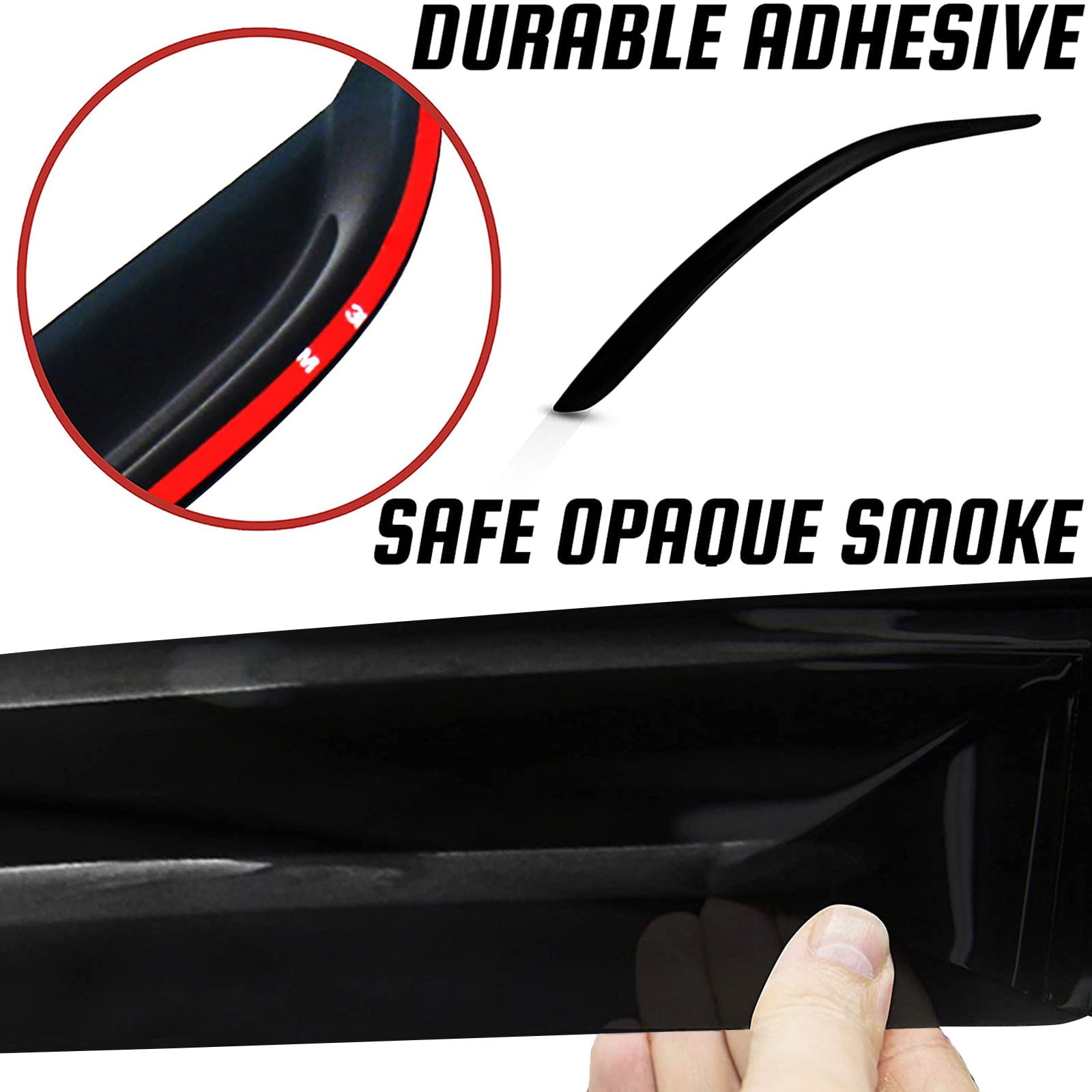 JSP Window Vent Visor For Buick Encore 2013-19 Tape-On Rain Guard Deflector