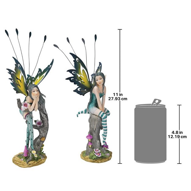 Design Toscano Lochloy House Fairy Twins Statues Multi colored