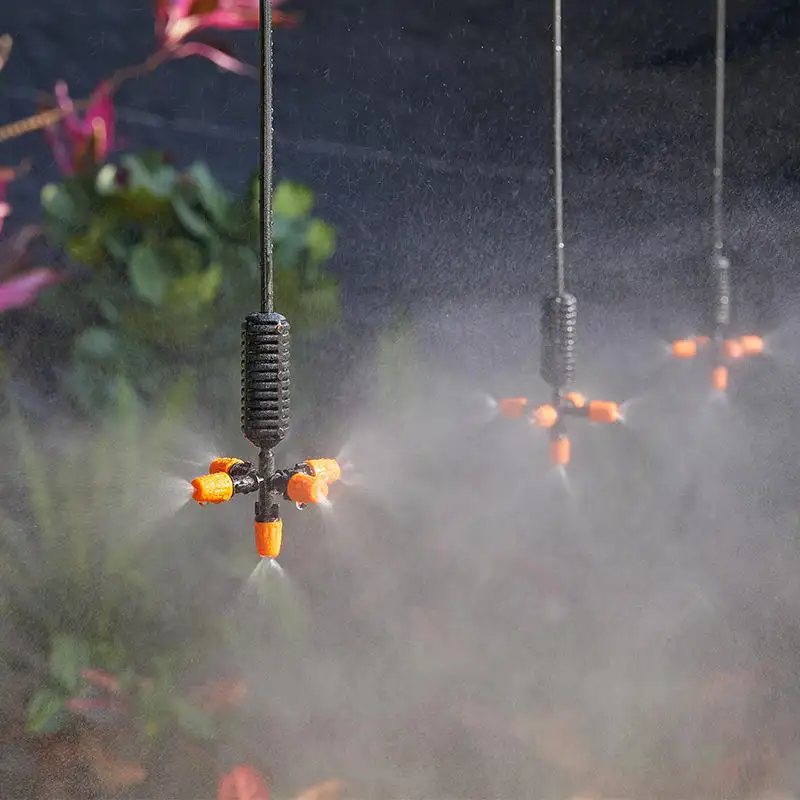 5 Way Mist Nozzle Hanging Spray for Garden Irrigation System Even water outflow Cooling Reduce temperature 5 out let Mist Nozzle