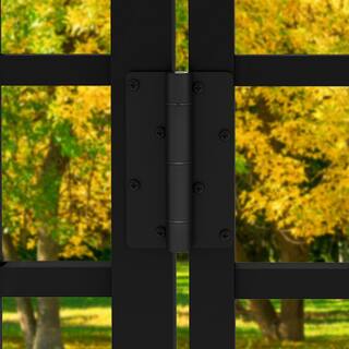 FORGERIGHT Vinings 4 ft. W x 4 ft. H Black Aluminum Pre-Assembled Fence Gate 861722