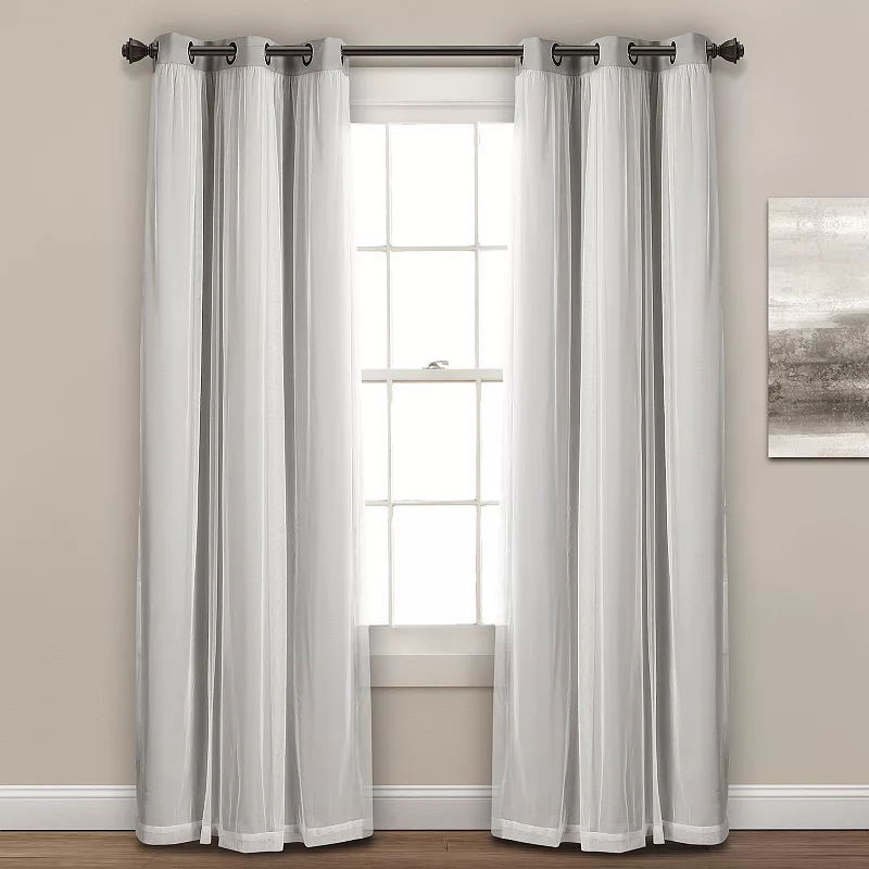 Lush Decor Sheer Window Curtains Set