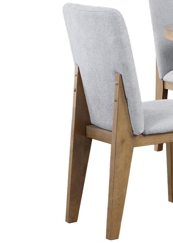 Delphine Set of 2 Gray Linen Fabric Dining Chair   Transitional   Dining Chairs   by Lilola Home  Houzz