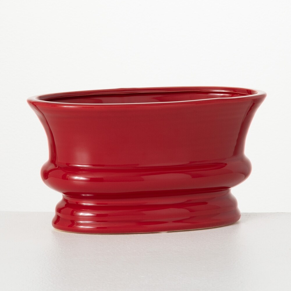 Oval Planter Red 5.25\