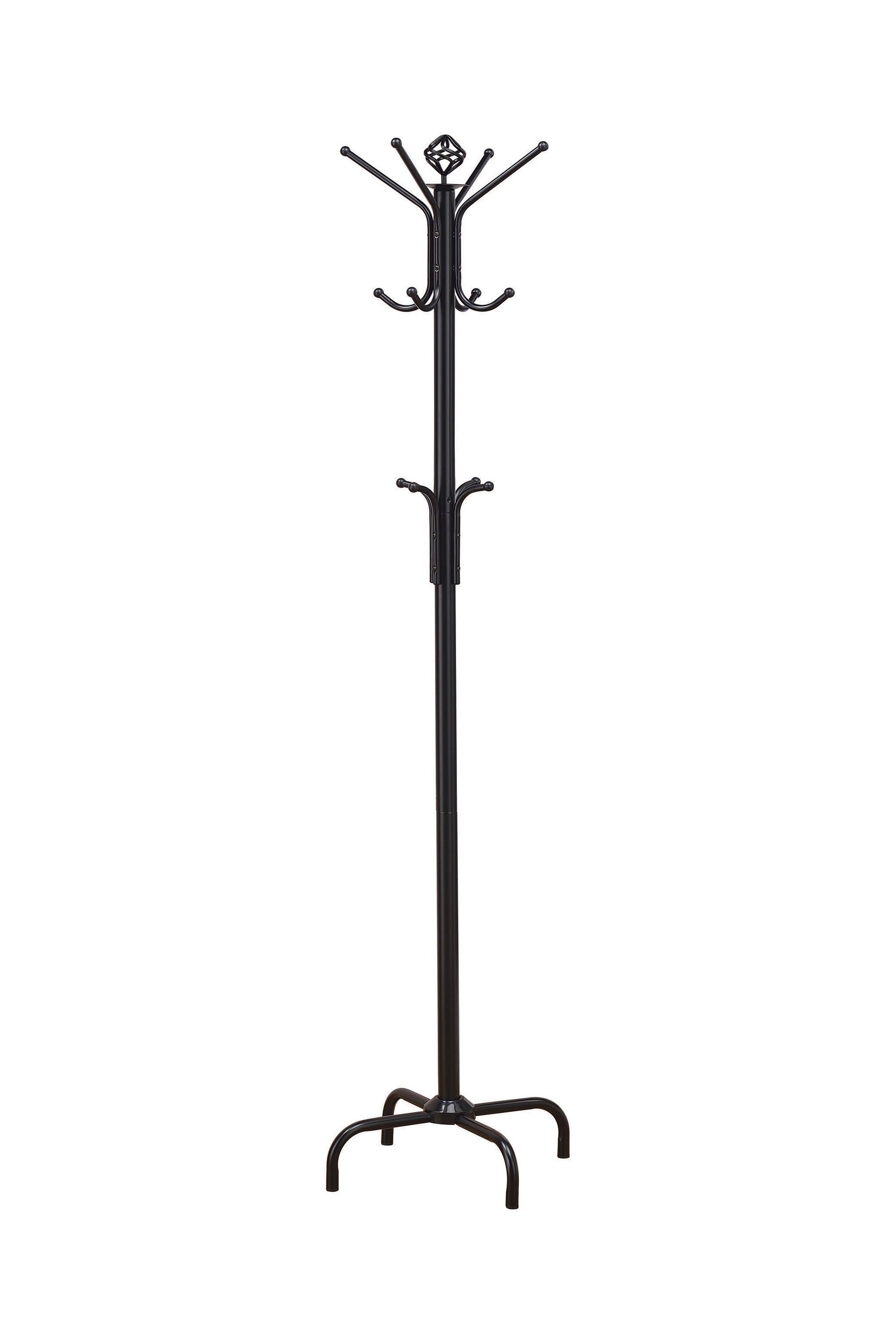 Collier 12-hook Coat Rack Black