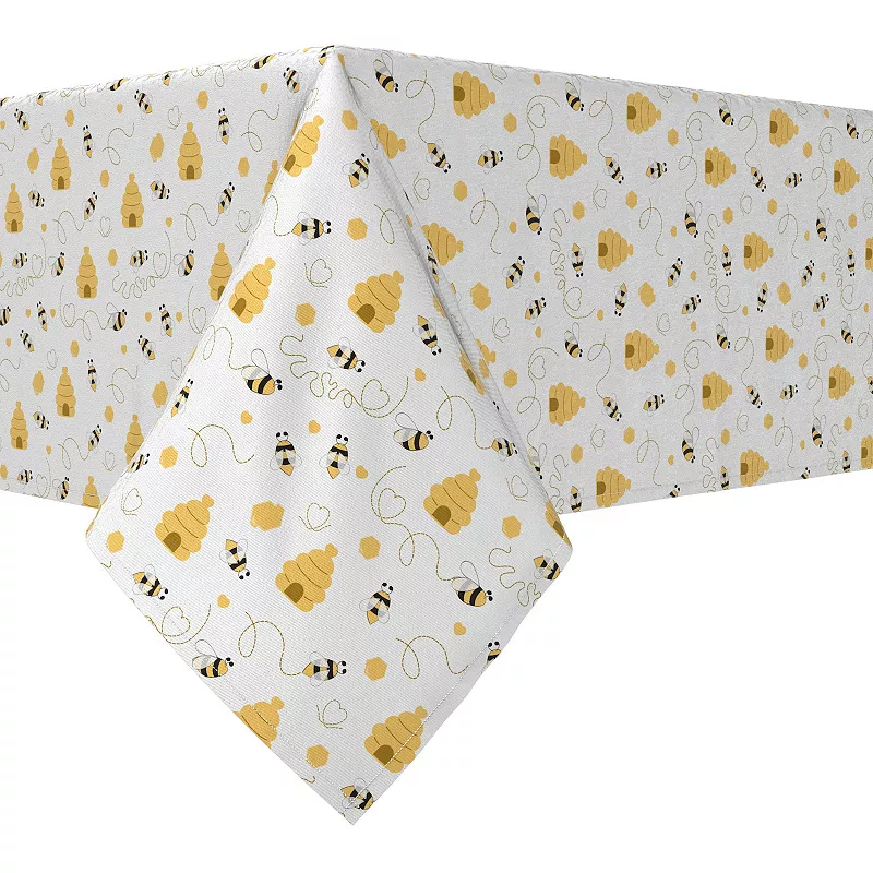 Rectangular Tablecloth， 100% Cotton， 60x120， Bees and Bee hives