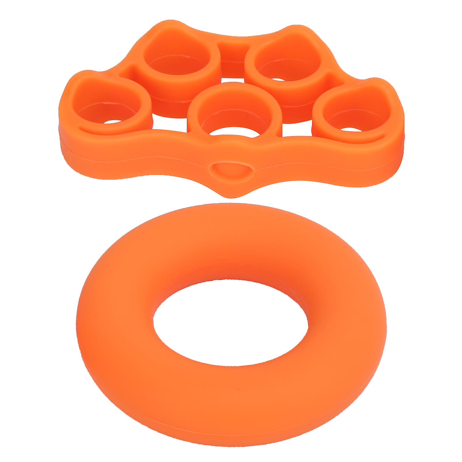 2pcs Finger Trainer Hand Strengthener Stretcher Exerciser Silicone For Musician Guitarist