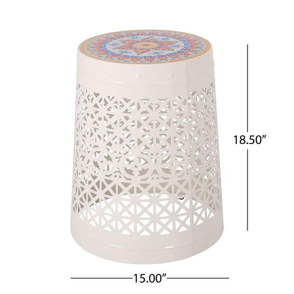 Lace Cut Design Metal Frame SIDE TABLE