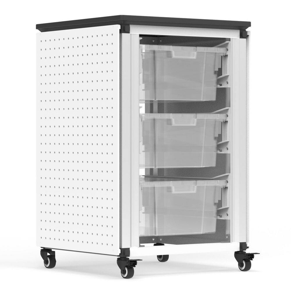 Modular Classroom Storage Cabinet - Single module with 3 large bins MBS-STR-11-3L