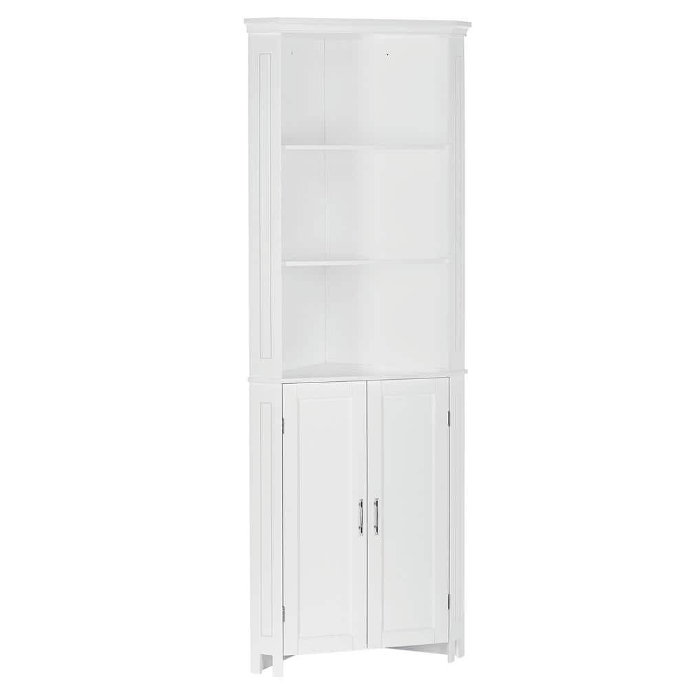 RiverRidge Home Somerset 26 in W x 1831 in D x 70 in H TwoDoor Corner Cabinet in White