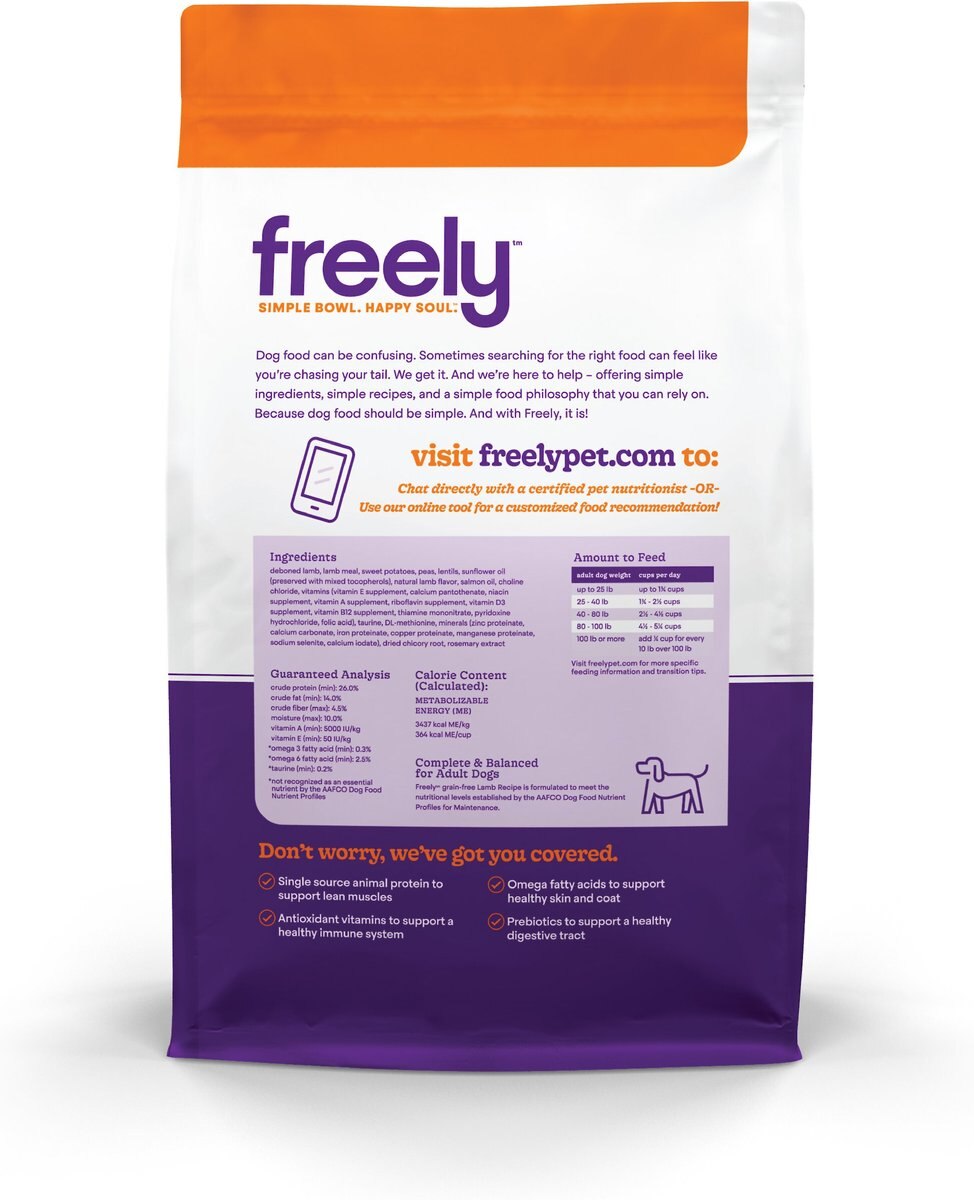 Freely Lamb Recipe Grain-Free Dry Dog Food