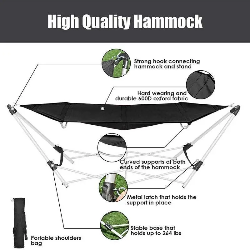 Portable Hammock Camping Bed with Carry Bag