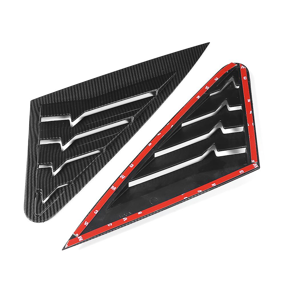 2pcs Side Vent Window Scoop Louver Trim Car Modification Fit For A4 B9 2017-2019carbon Fiber Style