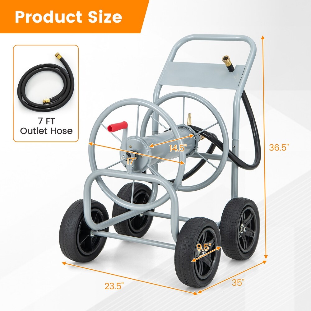 Garden Hose Reel Cart Holds 330ft of 3/4 Inch or 5/8 Inch Hose   35\