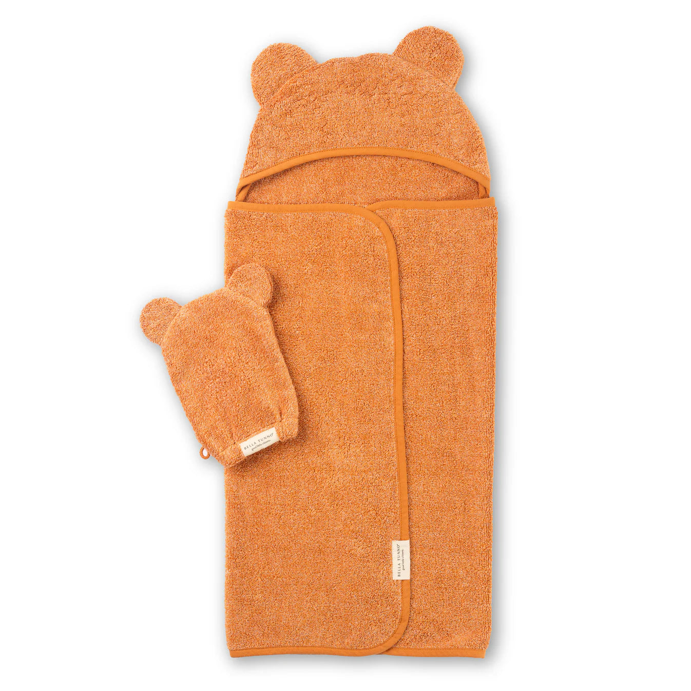 Hooded Towel Wash Mitt Pumpkin