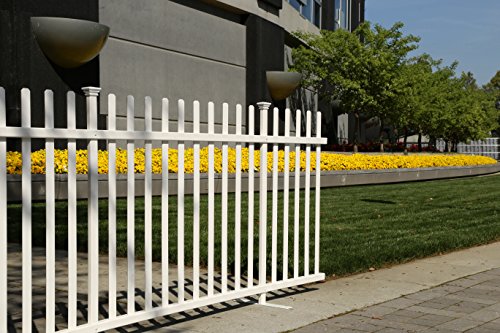 Zippity Outdoor Products ZP19026 Lightweight Portable Vinyl Picket Fence Kit w/Metal Base(42