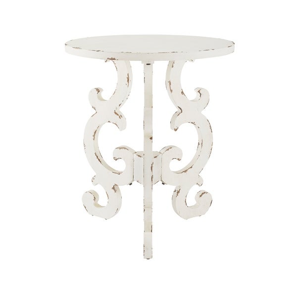 Barrett Distressed Scroll End Table