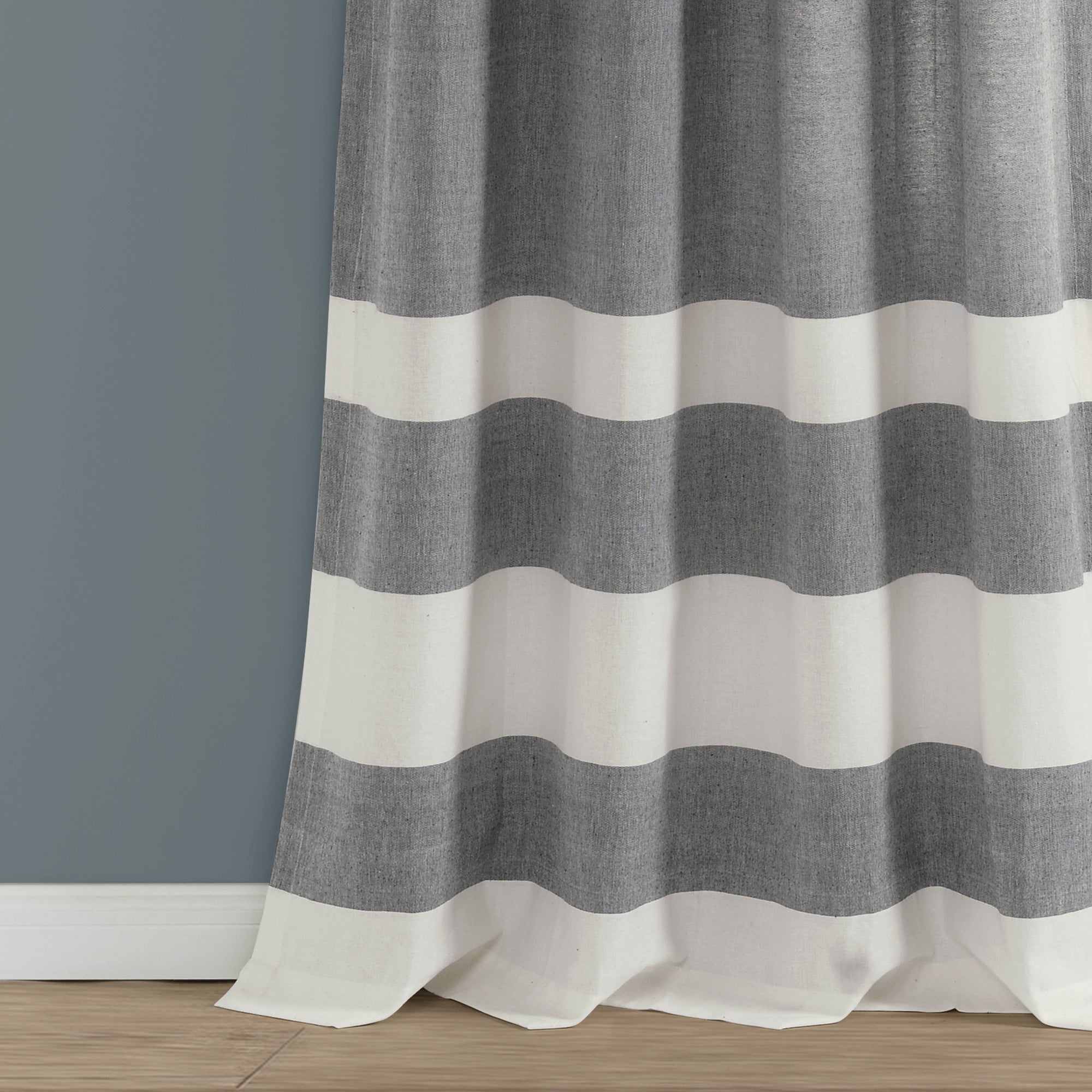 Cape Cod Stripe Yarn Dyed Cotton Window Curtain Panel Set