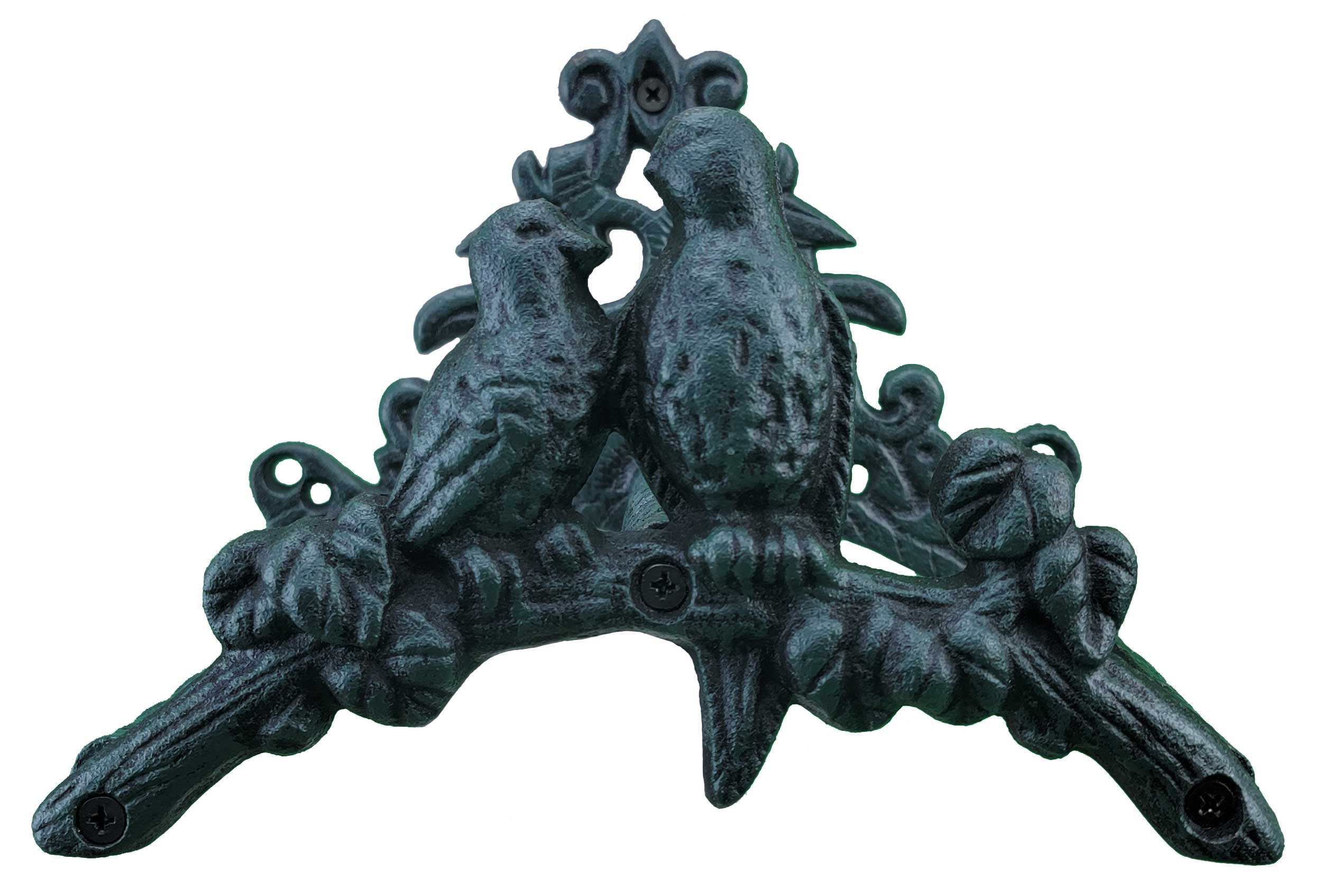 Cast Iron Garden Hose Holder - Love Birds - 8.75