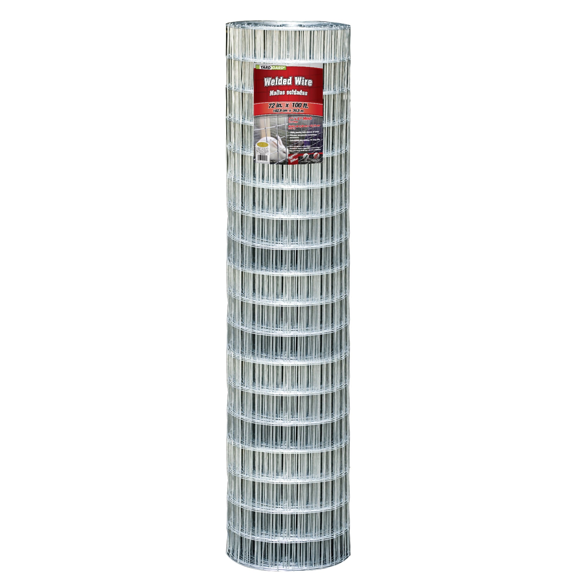 YARDGARD 72 inch by 100 foot 12.5 gauge 2 inch by 4 inch mesh galvanized welded wire Fences