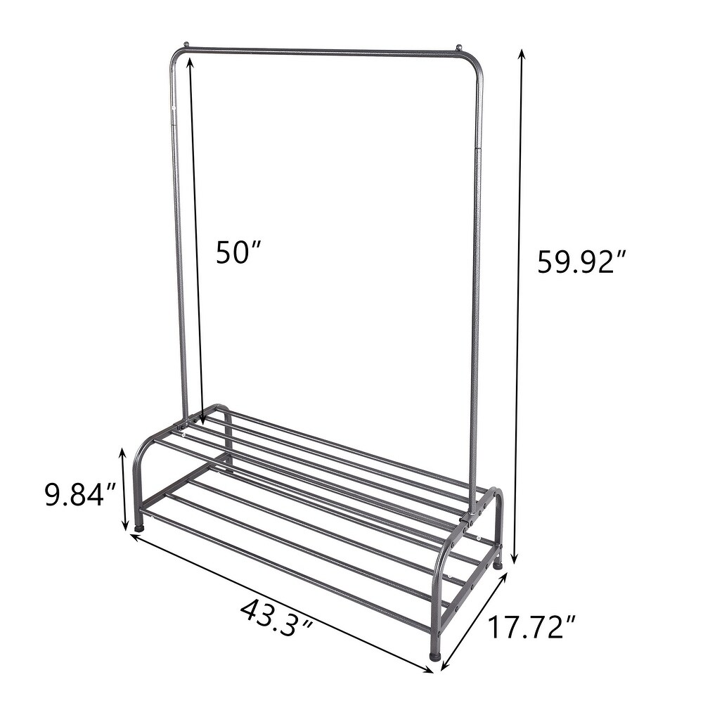 Siavonce Clothing Garment Rack with Shelves