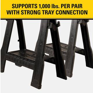 Stanley 31 in. H Plastic Folding Sawhorse (2 Pack) 060864R