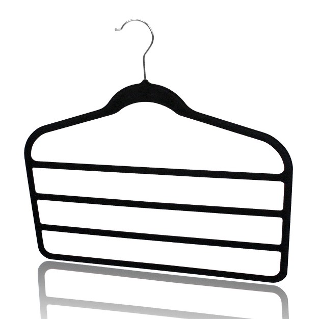 Home Basics Velvet Trouser Hanger pack Of 3 Black