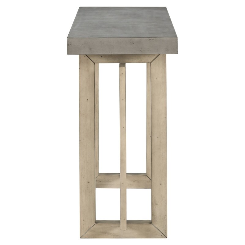 Contemporary Entryway Console Table with Industrial inspired Concrete Wood Top