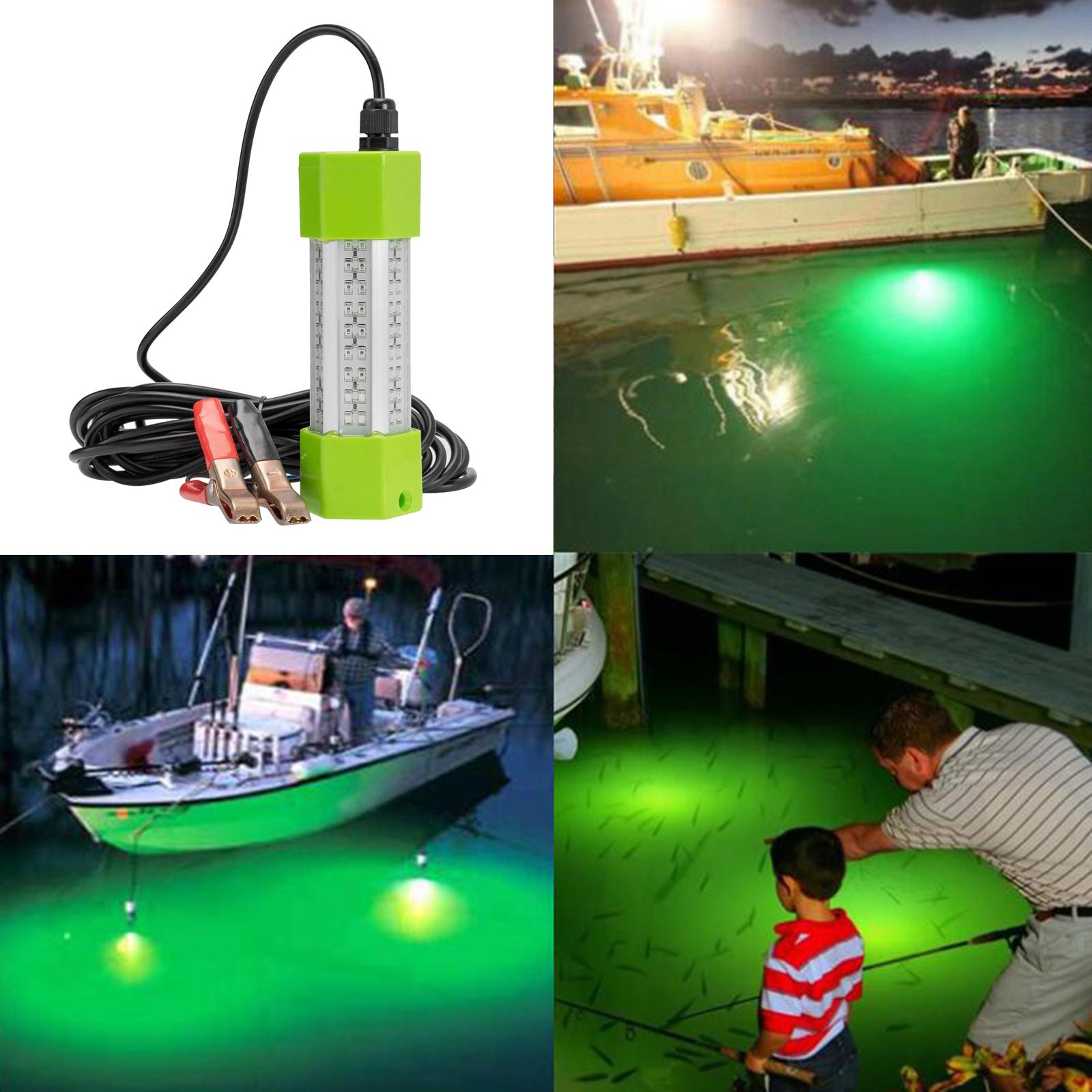 12V 70W 108 LEDs 3456Lumens LED Submersible Fishing Light Underwater Fishes Lamp with 5m Cord and Clips More Fishes in Freshwater and Saltwater