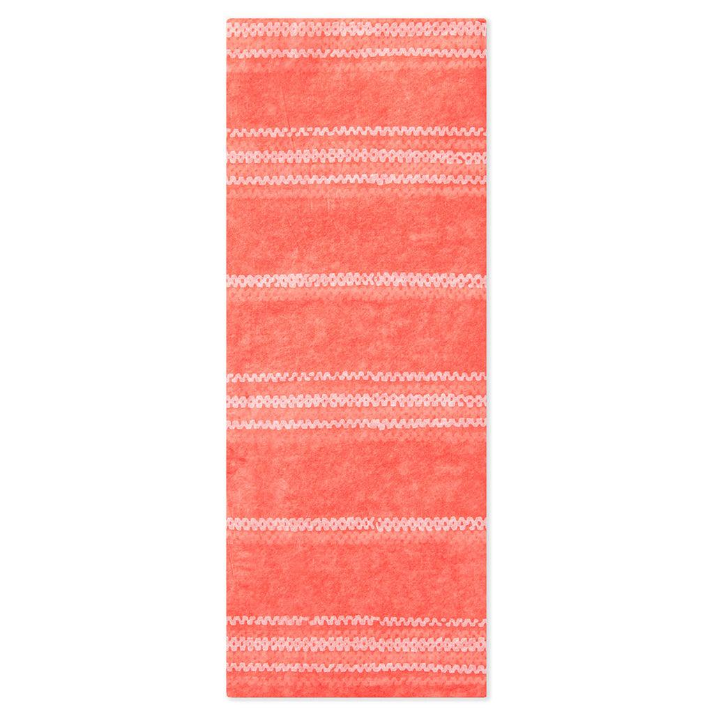 Hallmark  Coral Stripe Tissue Paper, 6 sheets