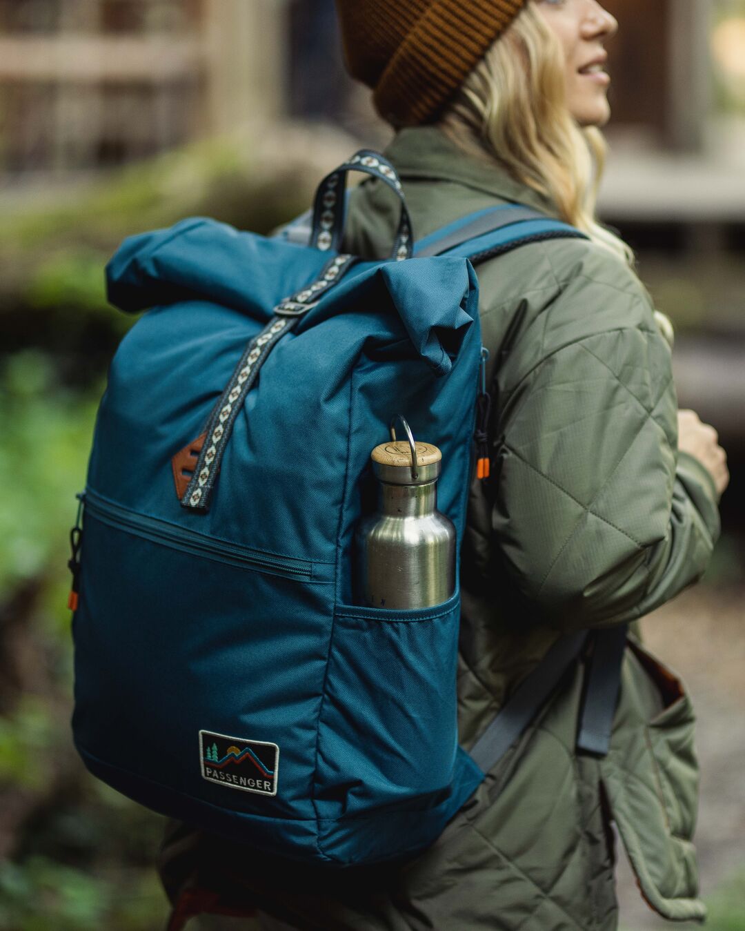 Backwoods Recycled Rolltop 32L Backpack - Ash Blue