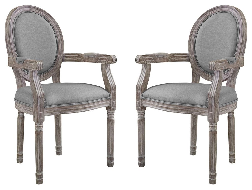 Country Farm House Dining Side Chair  Set of 2  Fabric Wood   Farmhouse   Dining Chairs   by House Bound  Houzz