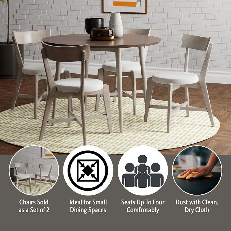 Hillsdale Furniture Mayson 5-piece Round Dining Table and Chair Set