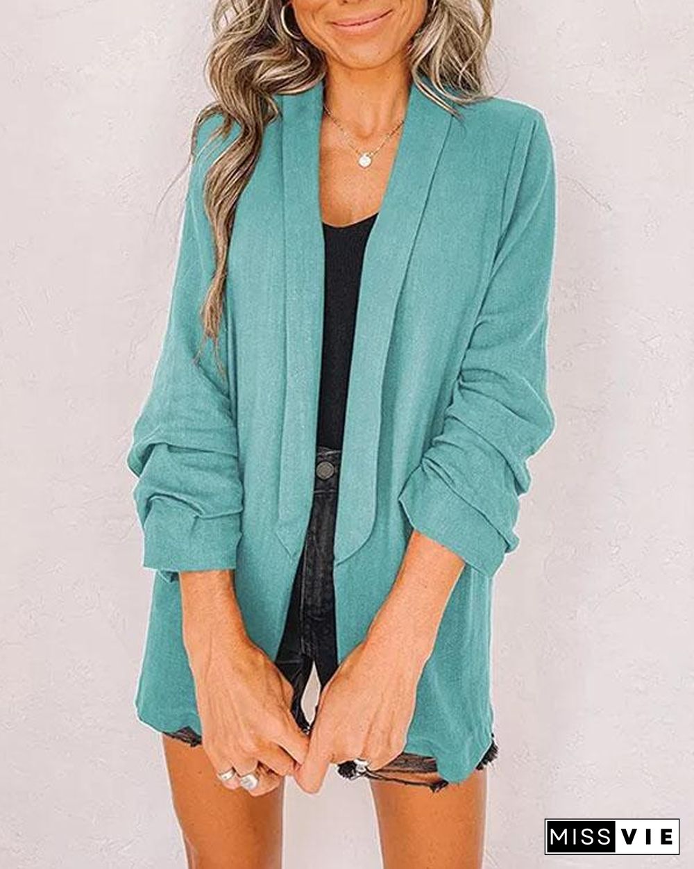 Fashion Lapel Cardigan Blazer Suit