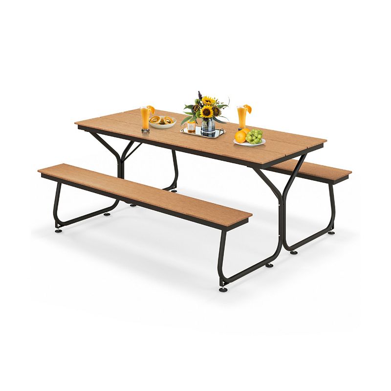 6 Feet Outdoor Picnic Table Bench Set for 6-8 People