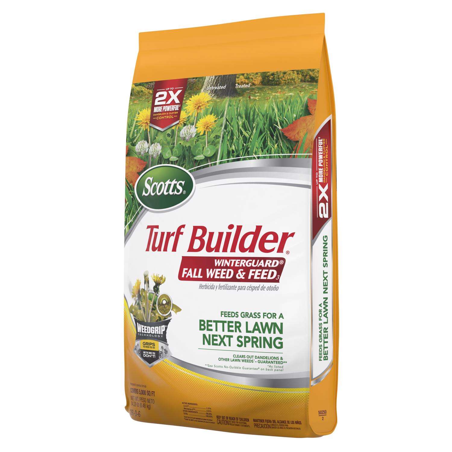 Scotts Turf Builder WinterGuard Fall Lawn Fertilizer For Multiple Grass Types 5000 sq ft