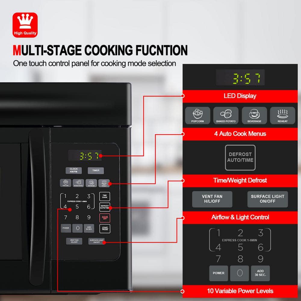 GASLAND Chef 30 in 16 cu ft Over the Range Microwave Oven in Black