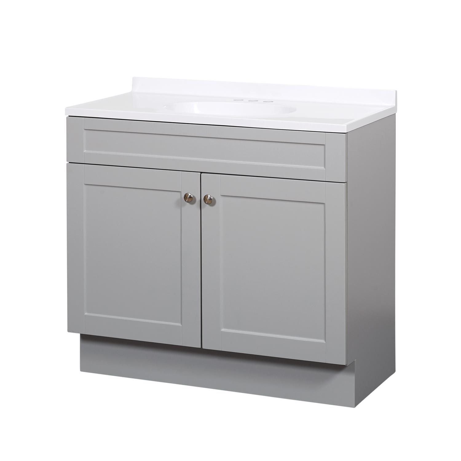 Zenna Home Zenna Home Single Gray Bathroom Vanity 36 in. W X 18 in. D X 35 in. H