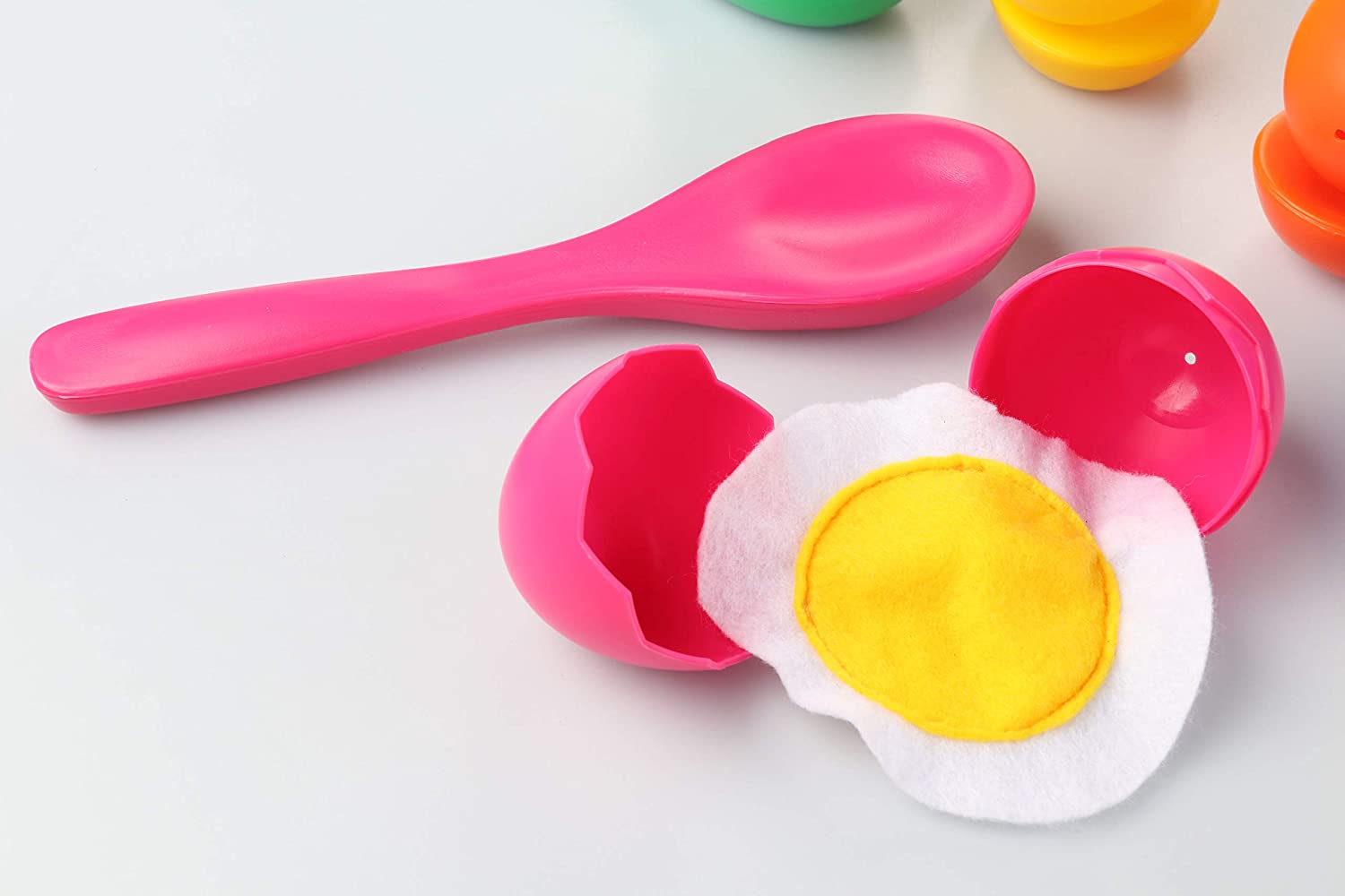 Egg and Spoon Race Game | Soft Egg Yolk-Filled Plastic Eggs Game