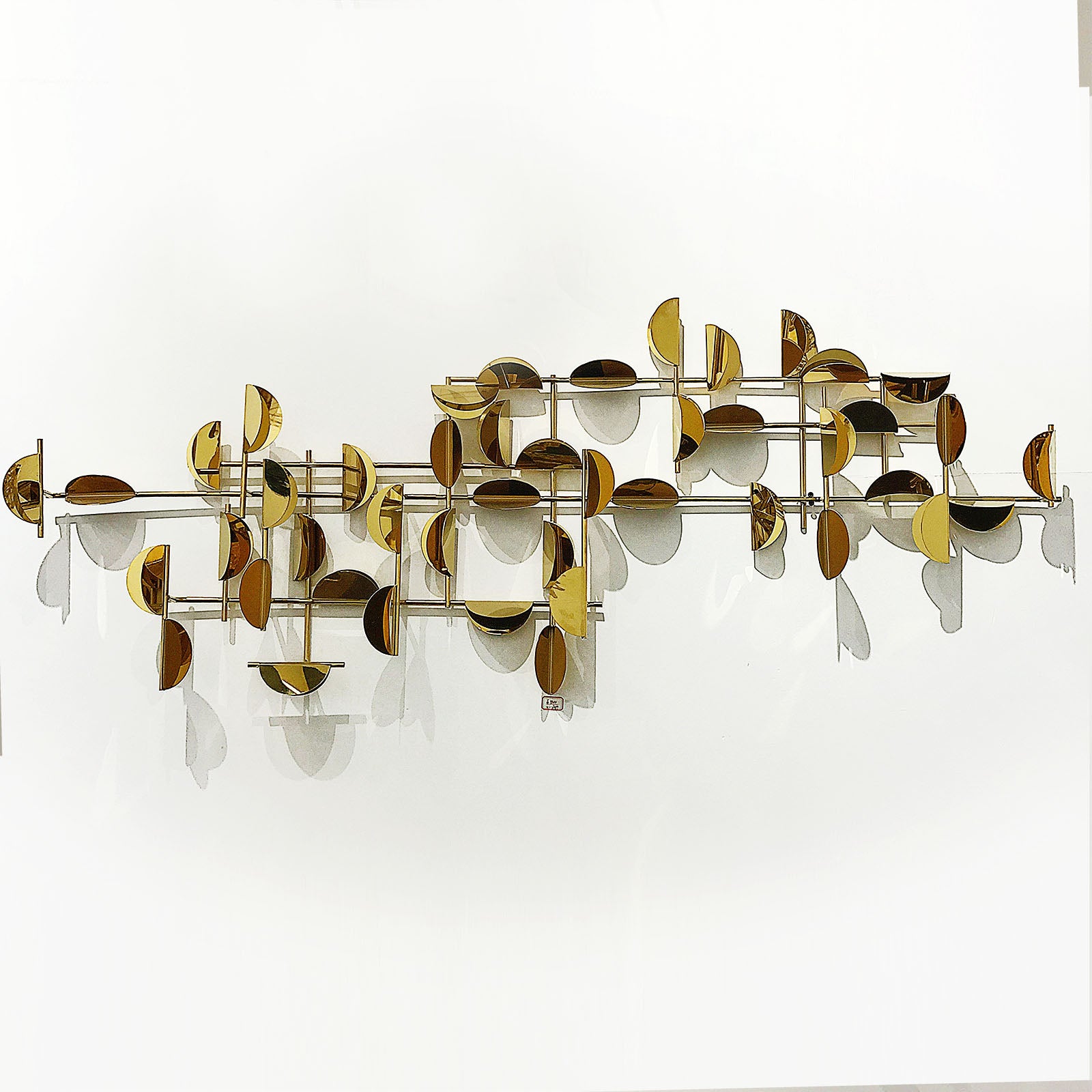 Golden Leaves Handcrafted Stainless Steel Artwork Z08019